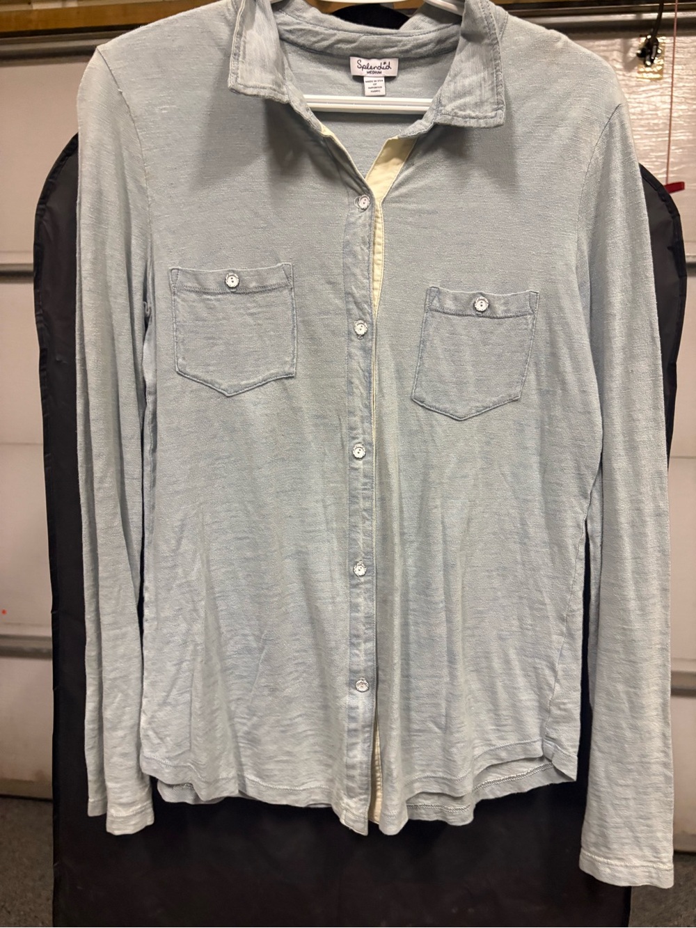 Splendid ladies Light Blue Long-Sleeve Button-Up Shirt